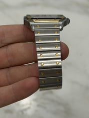 Cartier Santos Silver Dial Gold & Steel 39x47mm Automatic Mens Watch W2SA0009