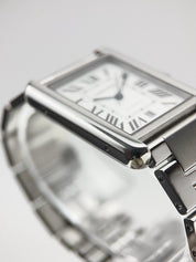 Cartier Tank XL Stainless Steel Silver Dial 31mm Automatic Men’s Watch W5200028