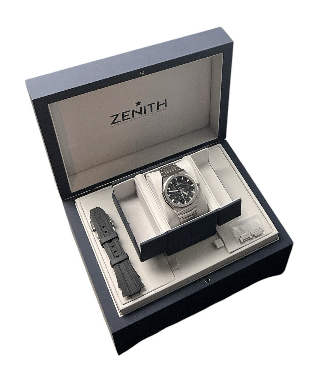 Zenith Defy Skyline Skeleton Black Dial Steel 41mm Automatic Mens 03.9300.3620