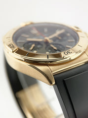 Breitling Chronomat 18k Rose Gold Gray Dial 42mm Automatic Mens Watch RB0134