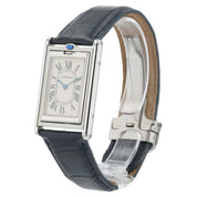 Cartier Tank Basculante White Dial Steel 25mm Manual Wind Men's Watch 2390