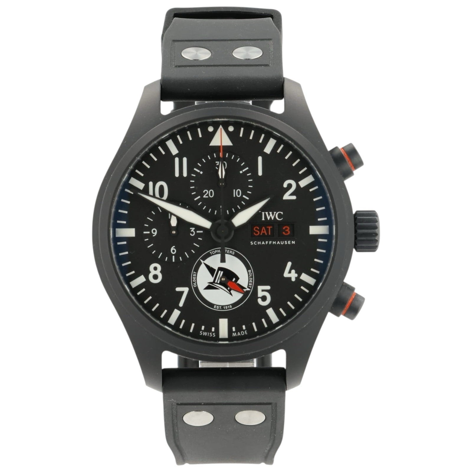 IWC Pilot Chronograph “Tophatters” Black Dial Ceramic 44mm Automatic IW389108