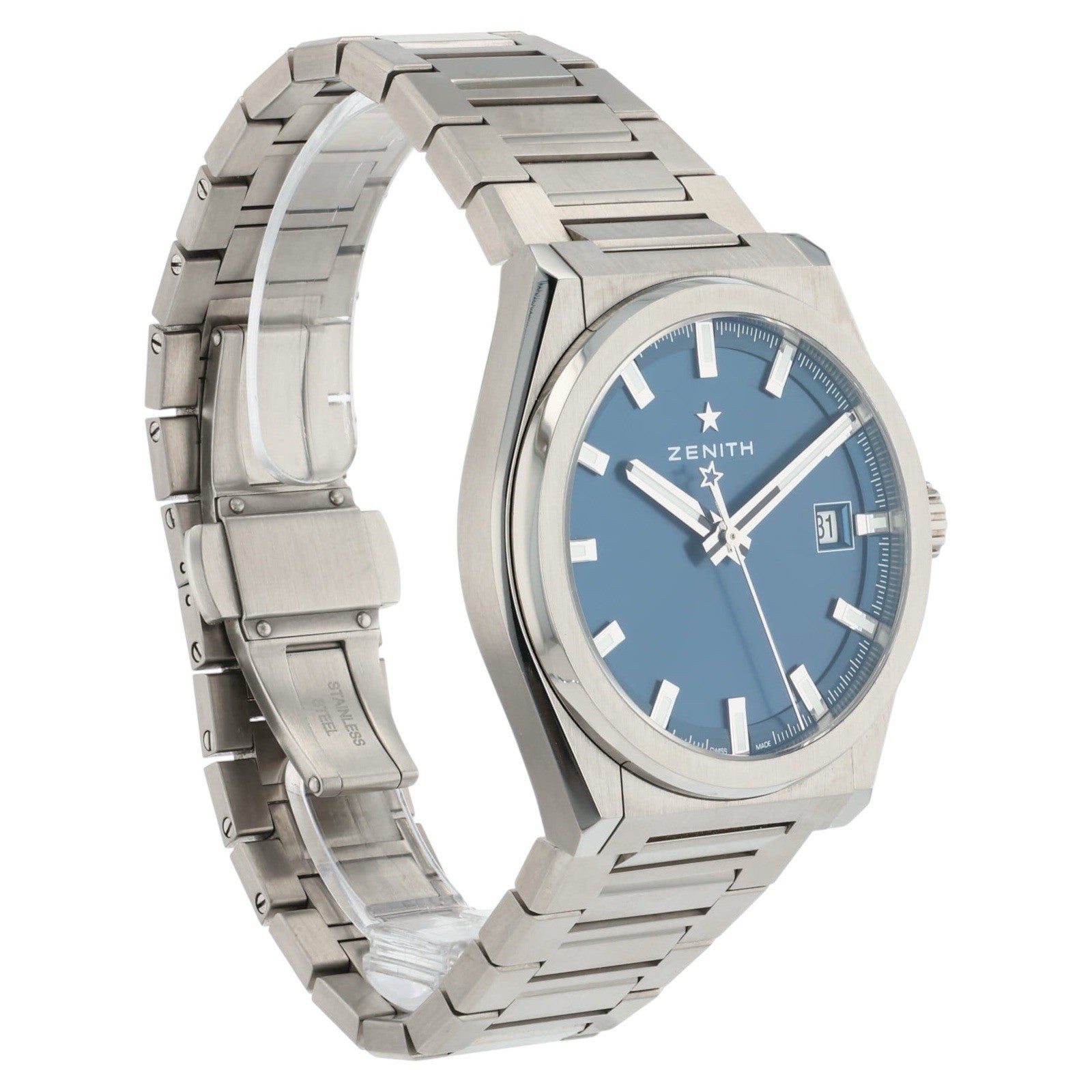 Zenith Defy Titanium Blue Dial 41mm Automatic Movement Mens Watch 95.9000.670