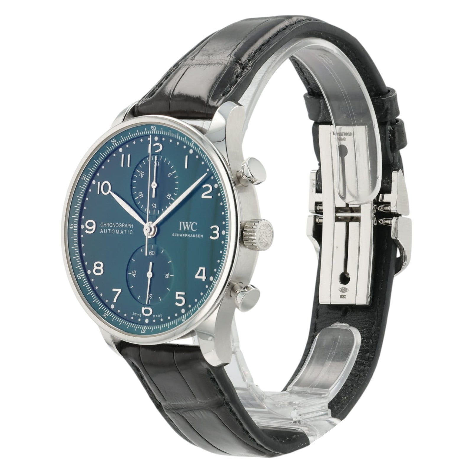IWC Portugieser Green Dial Stainless Steel 41mm Automatic Mens Watch IW371615
