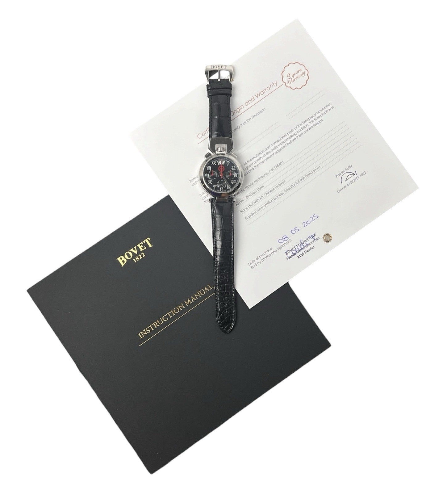 NEW 2025 Bovet Sportster Black Dial Steel 40mm Automatic Men’s Watch SP0450