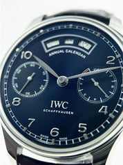 IWC Portuguese Annual Calendar Steel Blue 44mm Automatic Men’s Watch IW503502