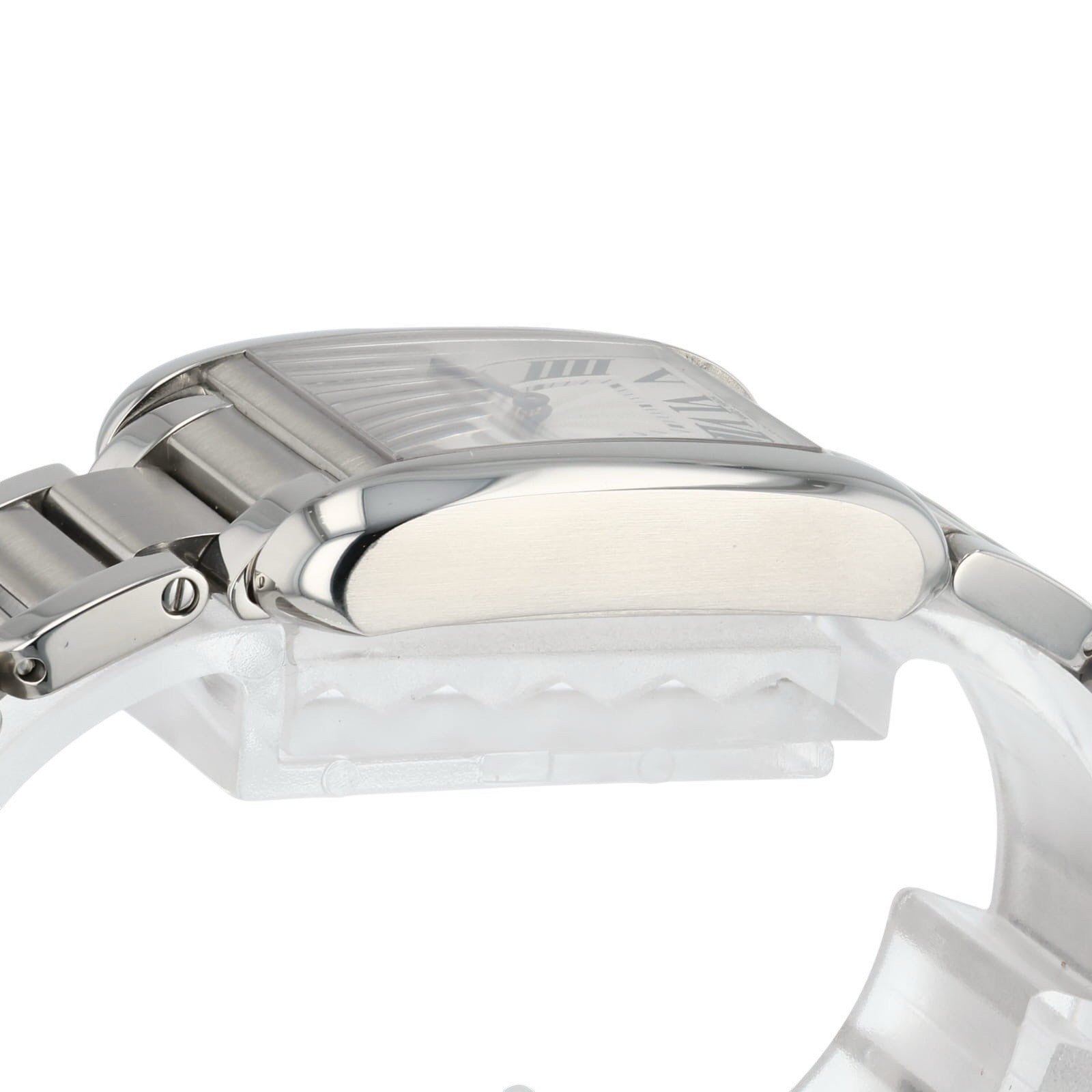 Cartier Tank Anglaise Stainless Steel Silver Dial 22mm Quartz Women's W5310022
