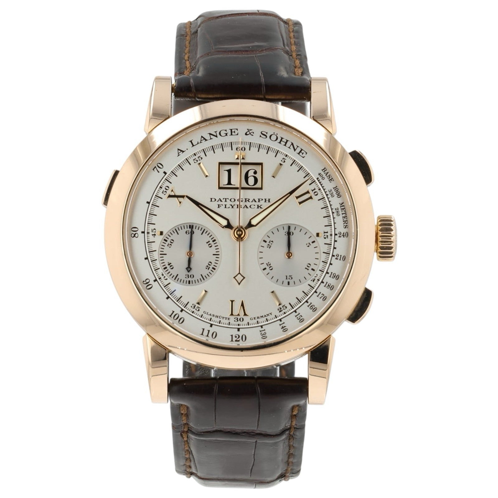 A. Lange & Sohne Datograph Silver Dial 18k Rose Gold 39mm Manual Men’s 403.032