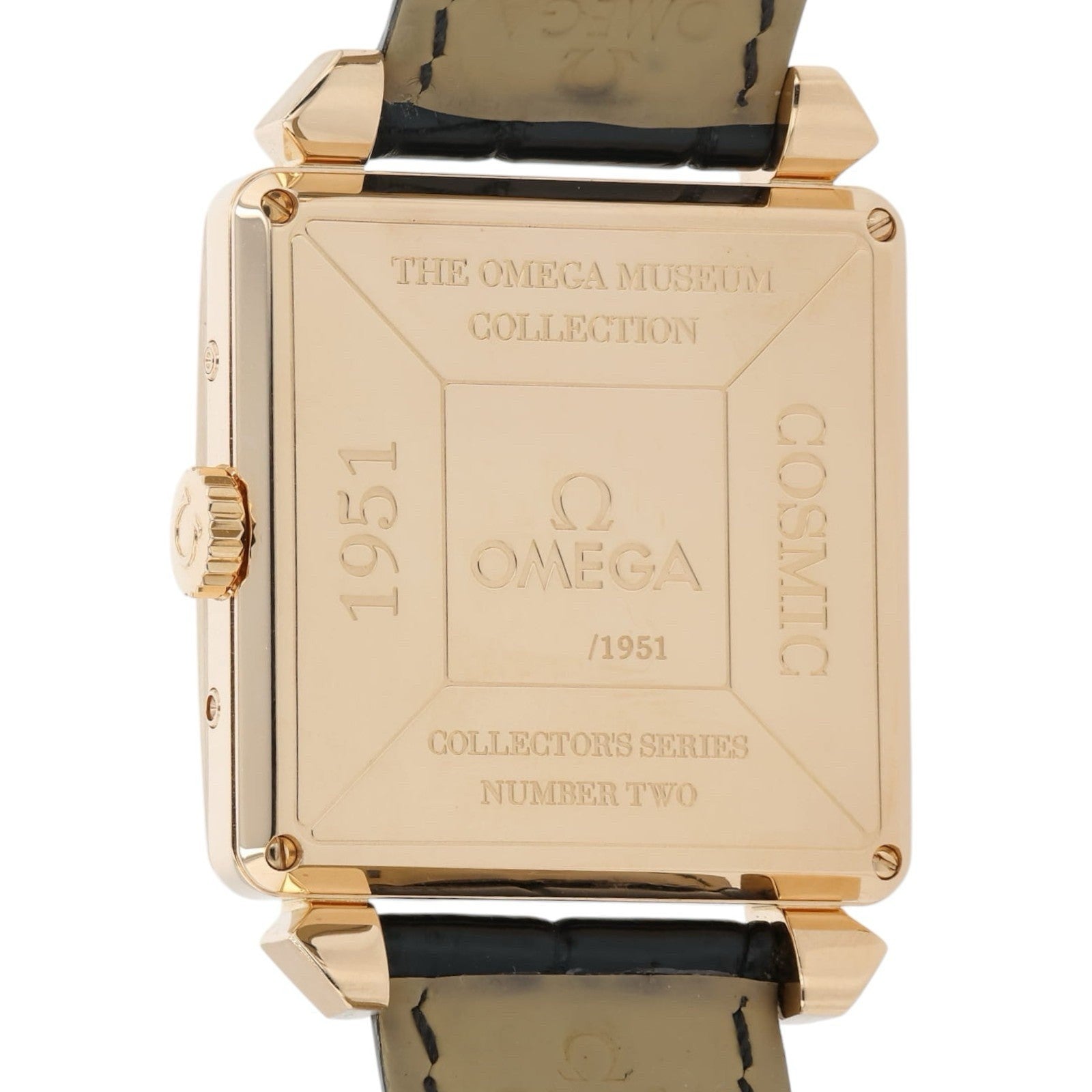 Omega Museum Cosmic Black Dial 18k Rose Gold 41x33mm Automatic Mens 5701.80.03