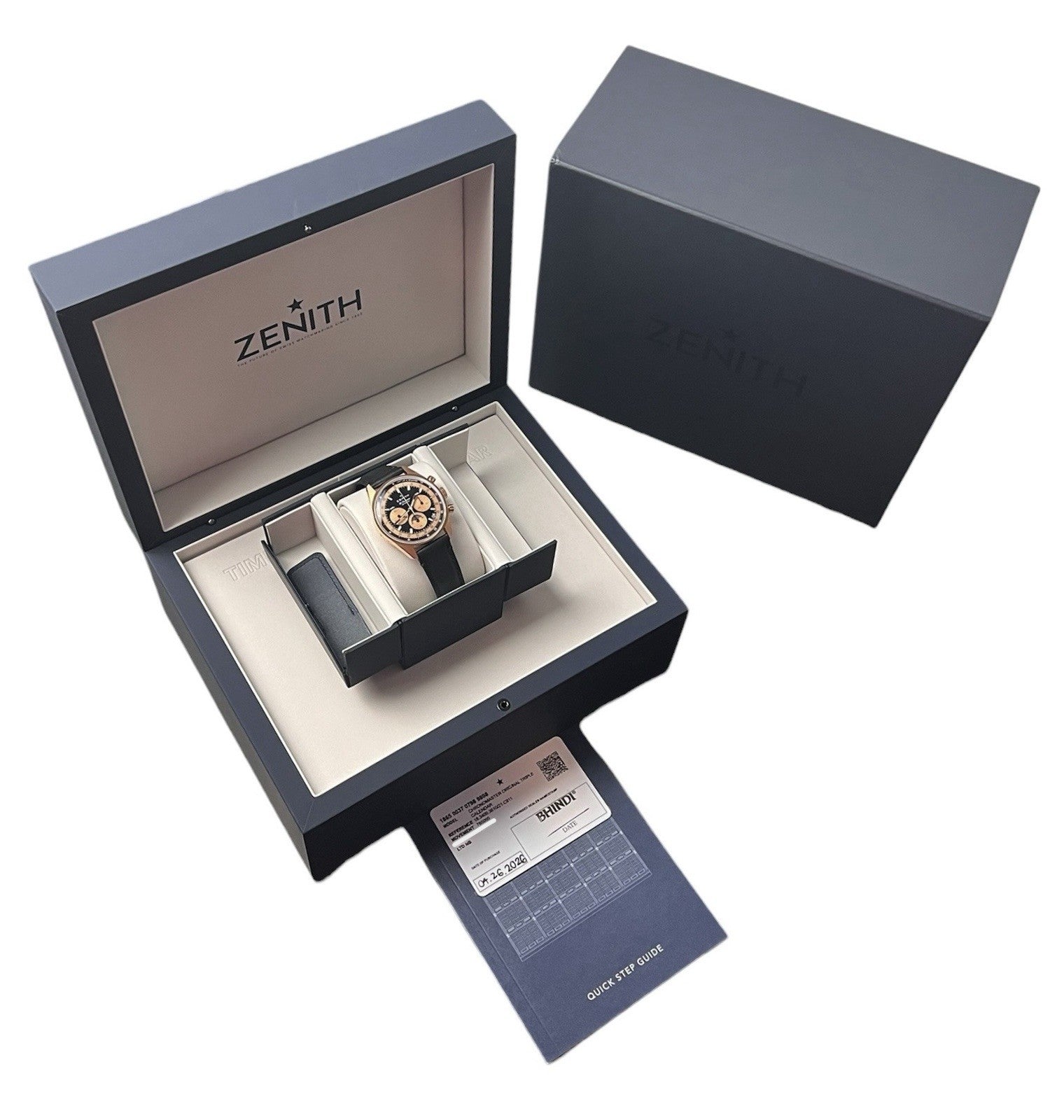 Zenith Chronomaster Black Dial 18k Rose Gold 38mm Automatic Men’s 18.3400.3610