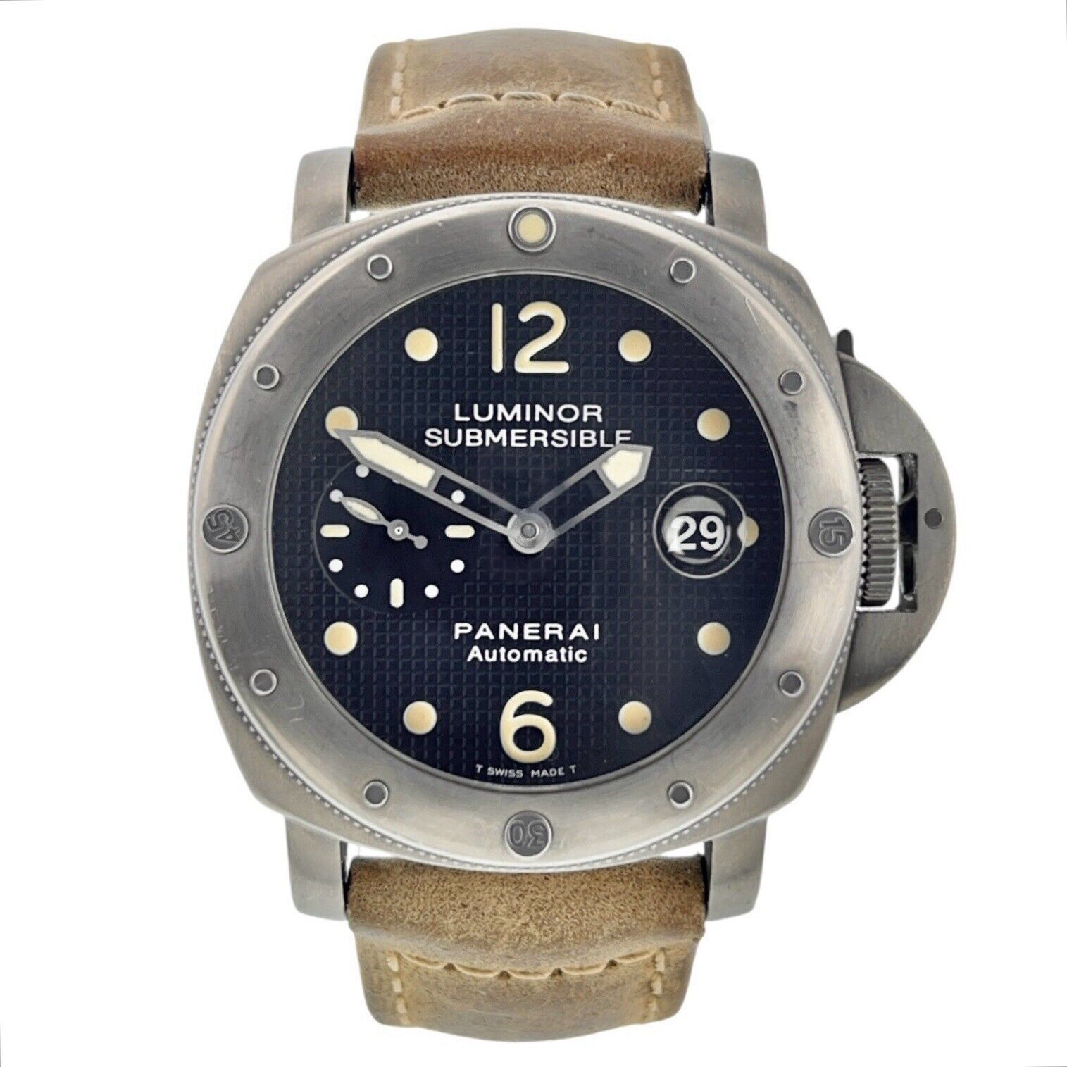 Panerai Luminor Submersible Titanium Black Dial 44mm Automatic Mens PAM00025