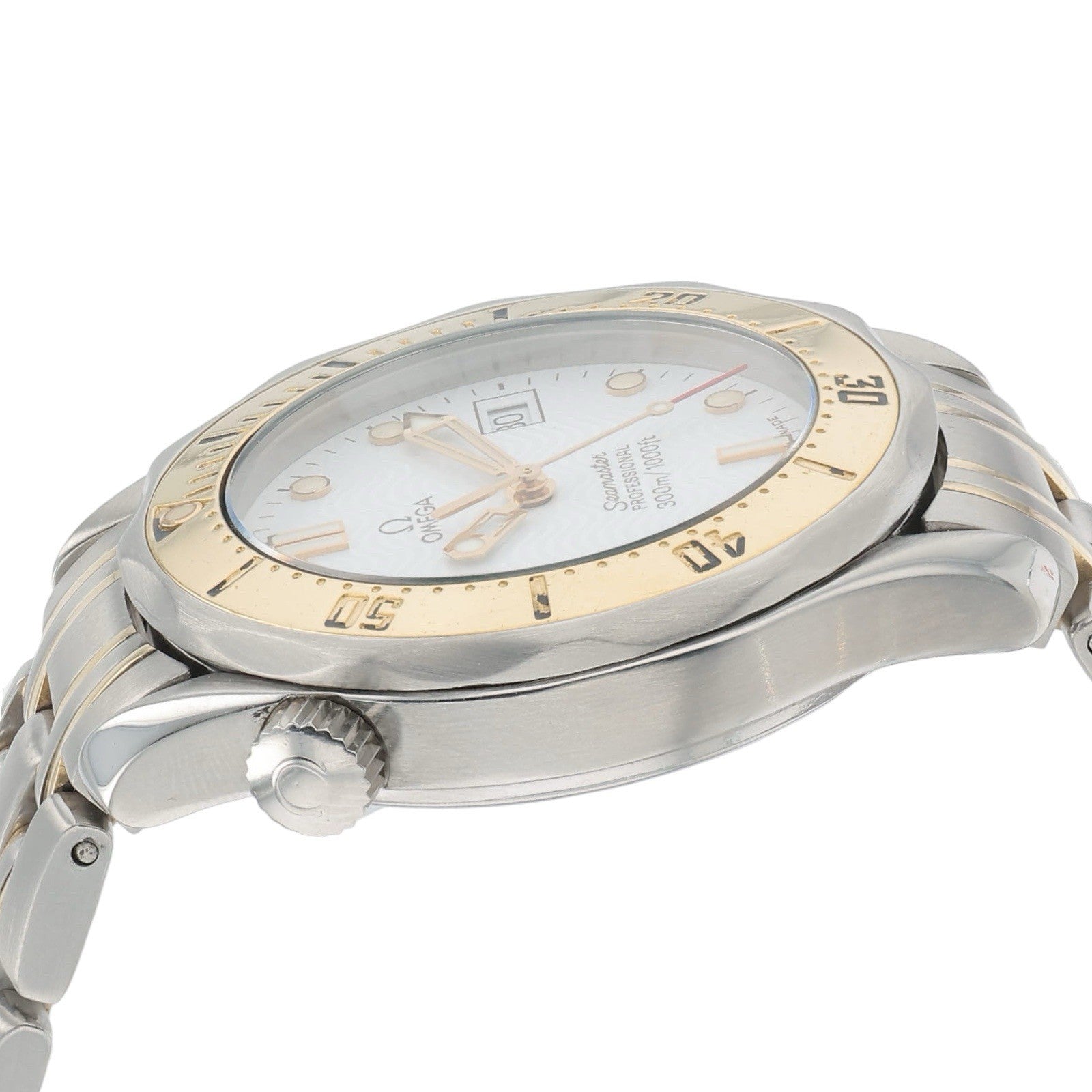 Omega Seamaster Diver Steel & Gold White Dial 36mm Quartz Men’s Watch 2362.20