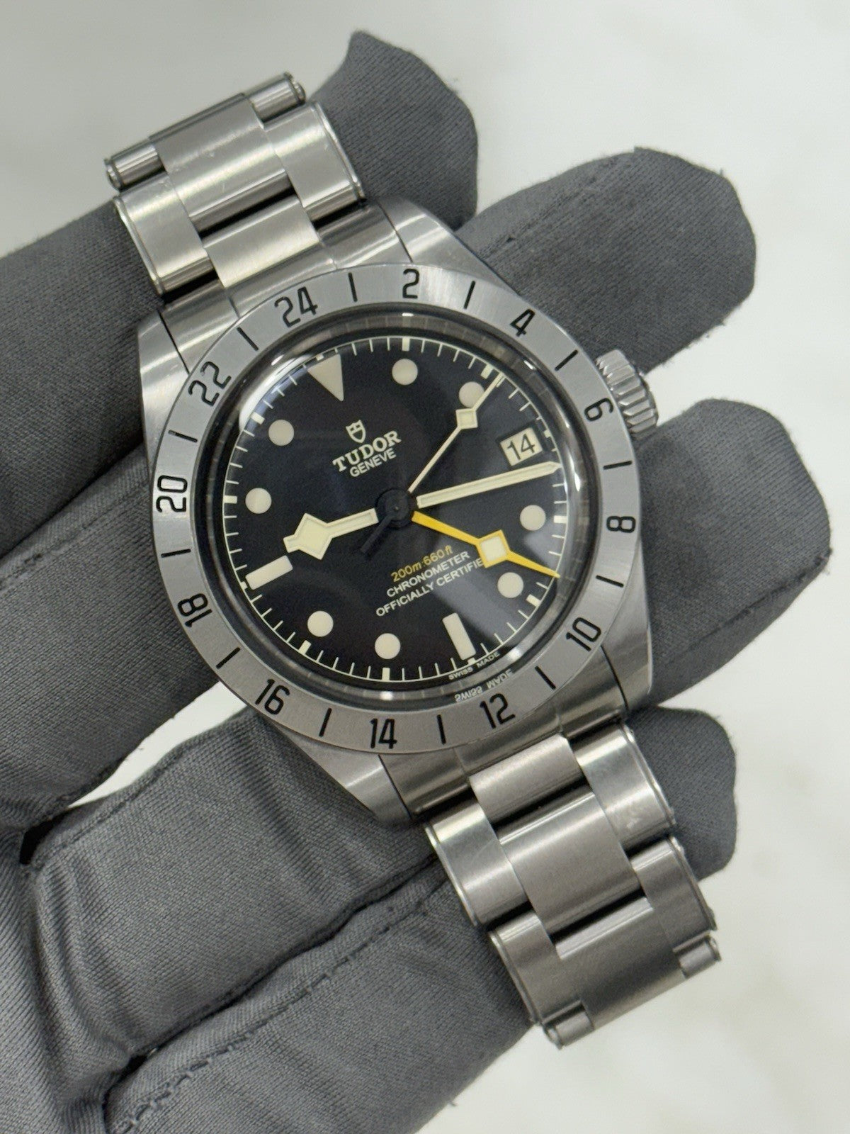 TUDOR Black Bay Pro Stainless Steel GMT Men's Black Dial Watch 79470-0001