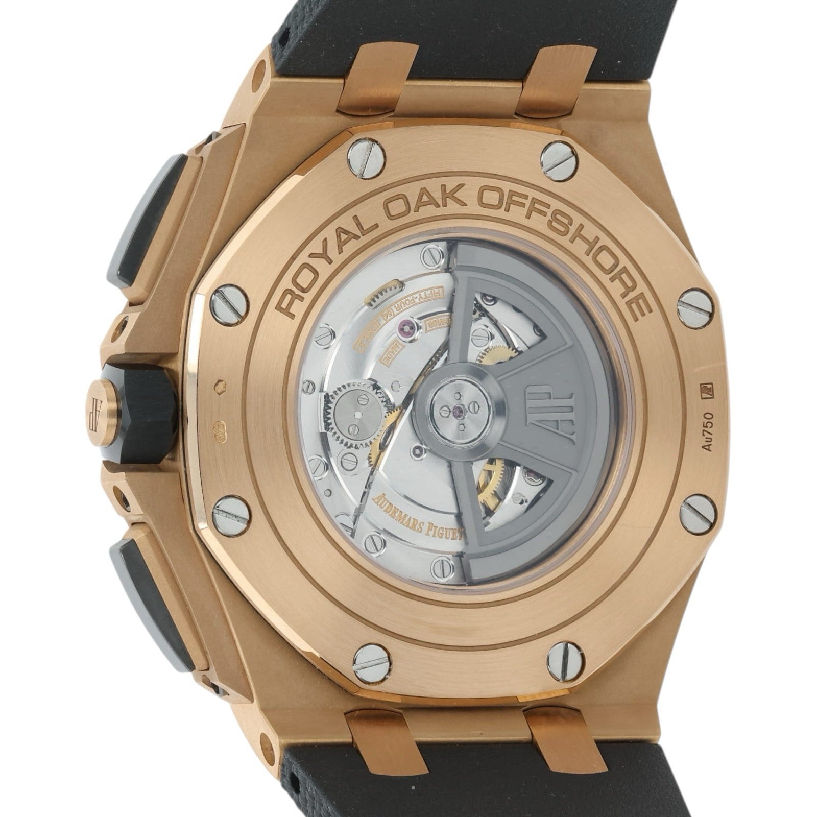 Audemars Piguet Royal Oak 18k Rose Gold Black Dial 44mm Auto Mens Watch 26401RO
