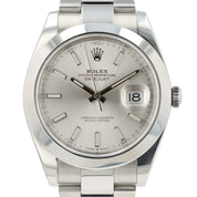 Rolex Datejust Silver Dial Stainless Steel 41mm Automatic Men’s Watch 126300