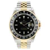 Rolex GMT Master II Black Dial Gold & Steel 40mm Automatic Men’s Watch 16713