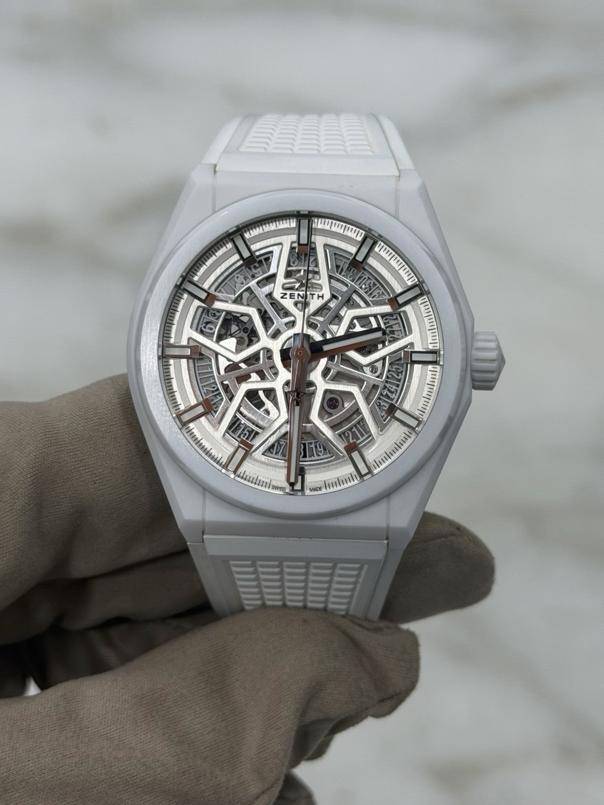 Zenith Defy Skeleton Ceramic White 41mm Automatic Men’s Watch 49.9002.670