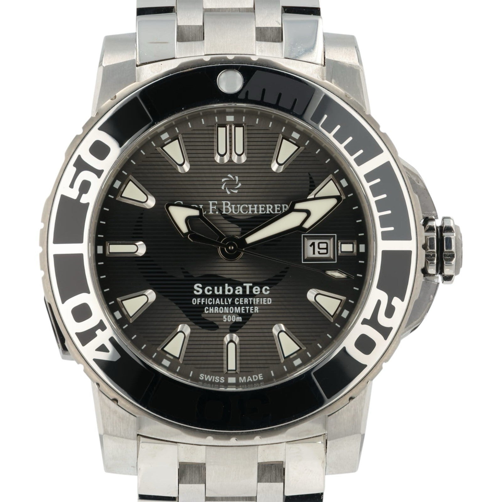 Carl F Bucherer ScubaTec Gray Dial Steel 44mm Automatic Men’s 00.10632.23.33.98