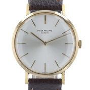 Patek Philippe Vintage 18k Yellow Gold Silver Dial 33mm Manual Wind Mens 3537