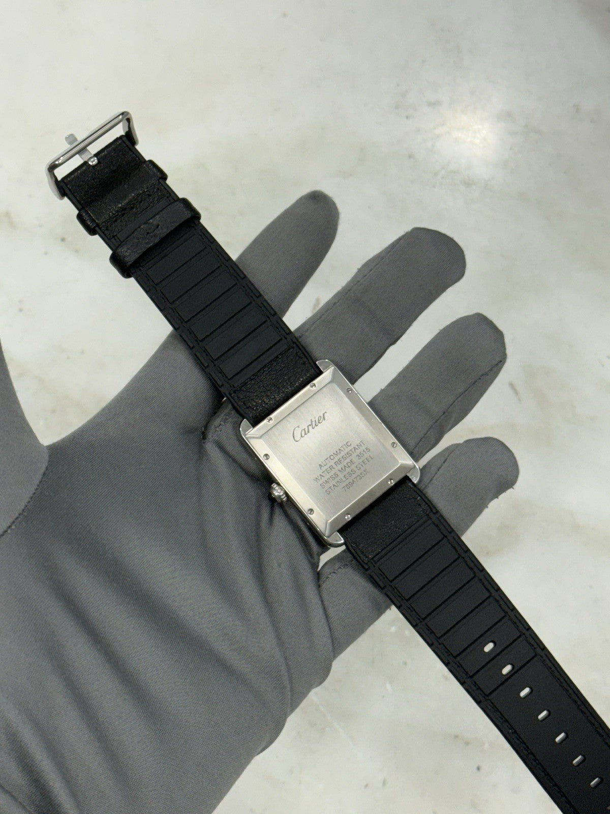 Cartier Tank Solo XL Stainless Steel Silver Color Dial 31mm Mens Watch W5200027