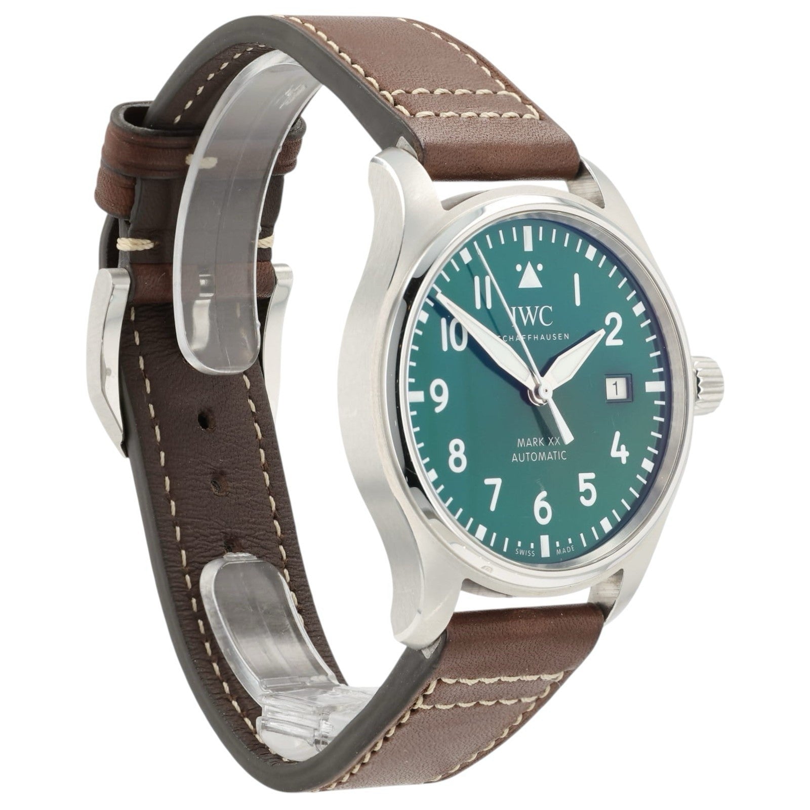 IWC Pilot Mark XX Green Dial Stainless Steel 40mm Automatic Mens Watch IW328205