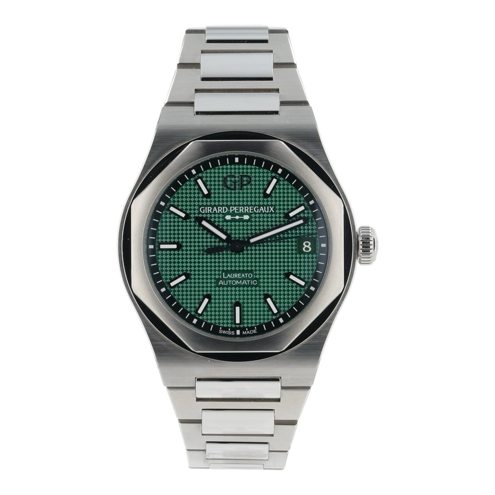 NEW 2025 Girard Perregaux Laureto Steel Green Dial 42mm Automatic Mens 81010