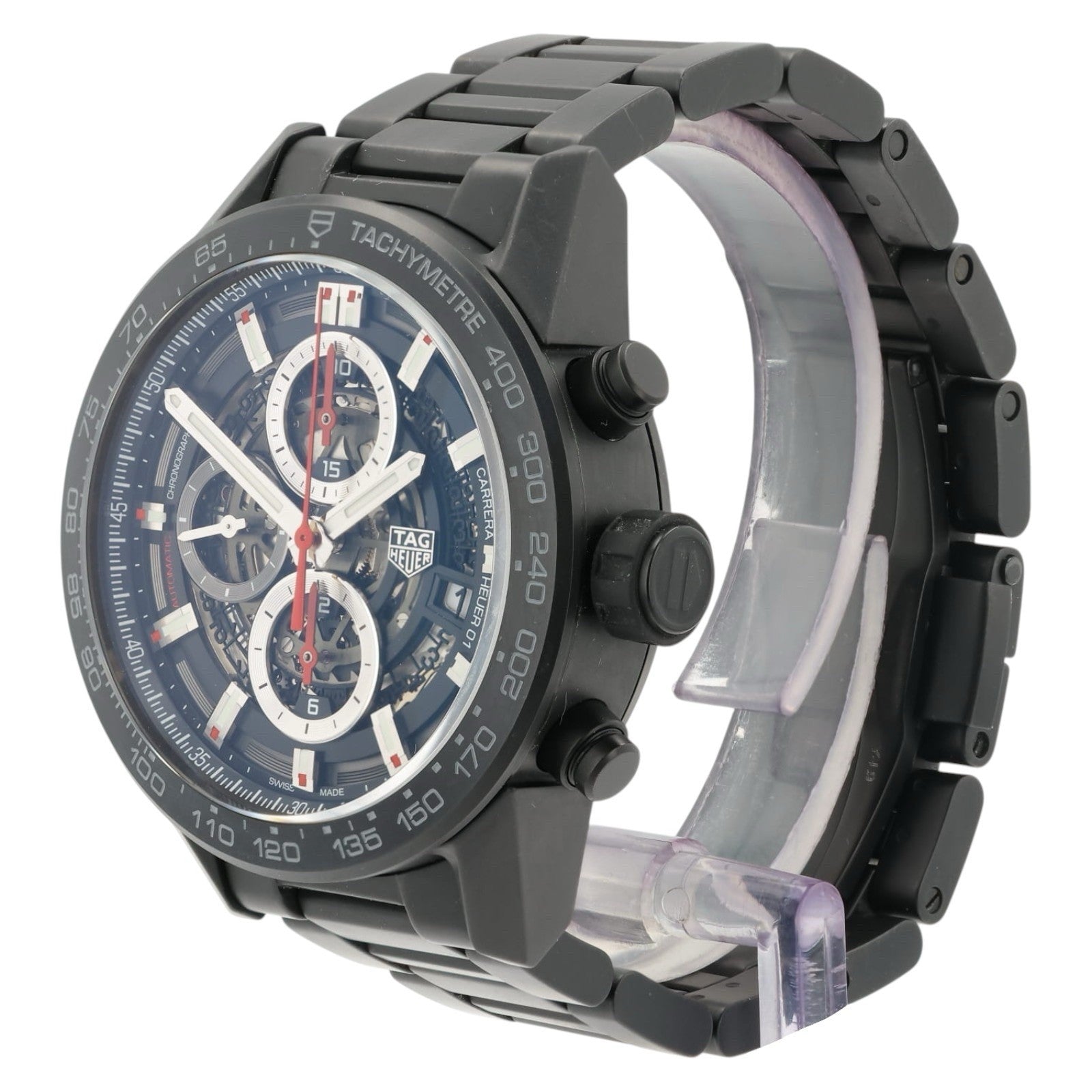 Tag Heuer Carrera Calibre Black Dial Ceramic 43mm Automatic Men's Watch CAR2090