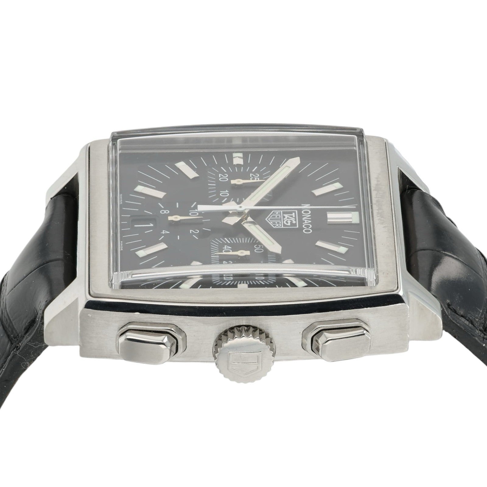 Tag Heuer Monaco Black Dial Stainless Steel 38mm Automatic Men’s Watch CW2111