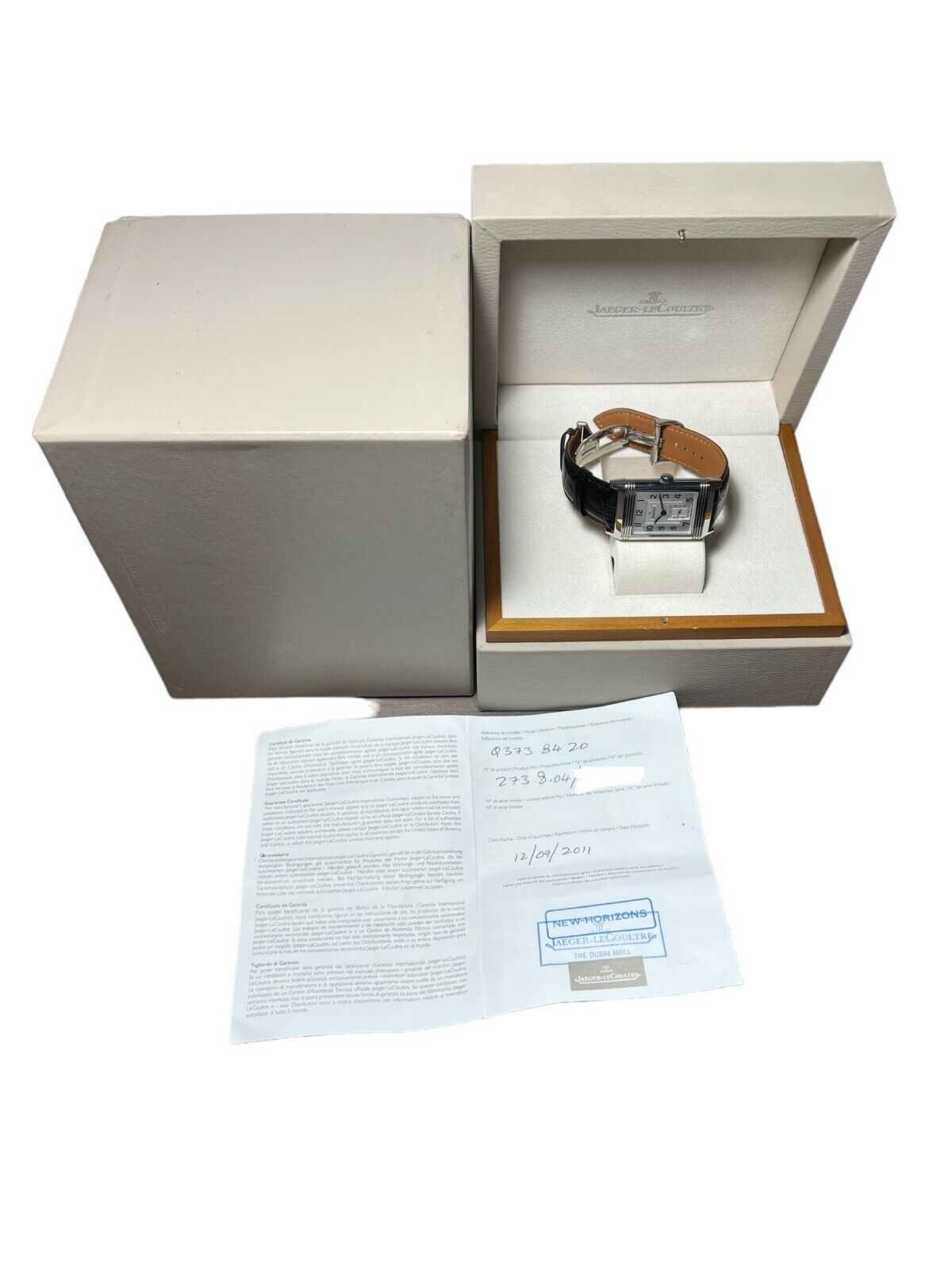 Jaeger-LeCoultre Reverso Silver Unisex Adult Watch Ref 273.8.04 30 x 48mm B&P