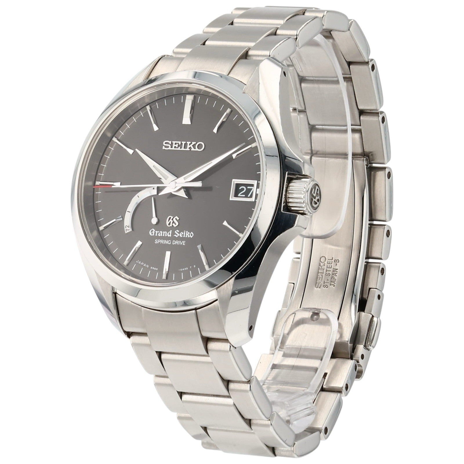 Grand Seiko Stainless Steel Grey Dial 39mm Automatic Movement Mens Watch SBGA073
