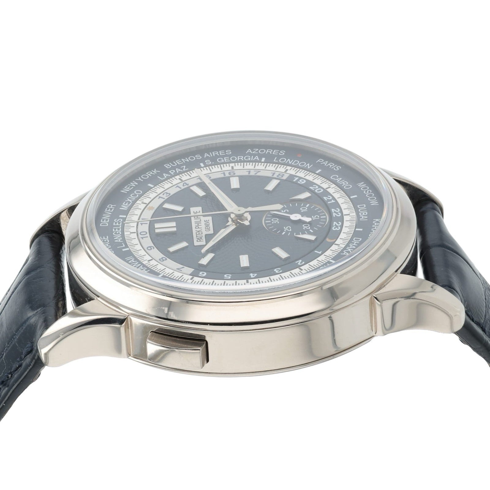 Patek Philippe World Time Blue Dial 18k White Gold 39.5mm Automatic Men’s 5930G