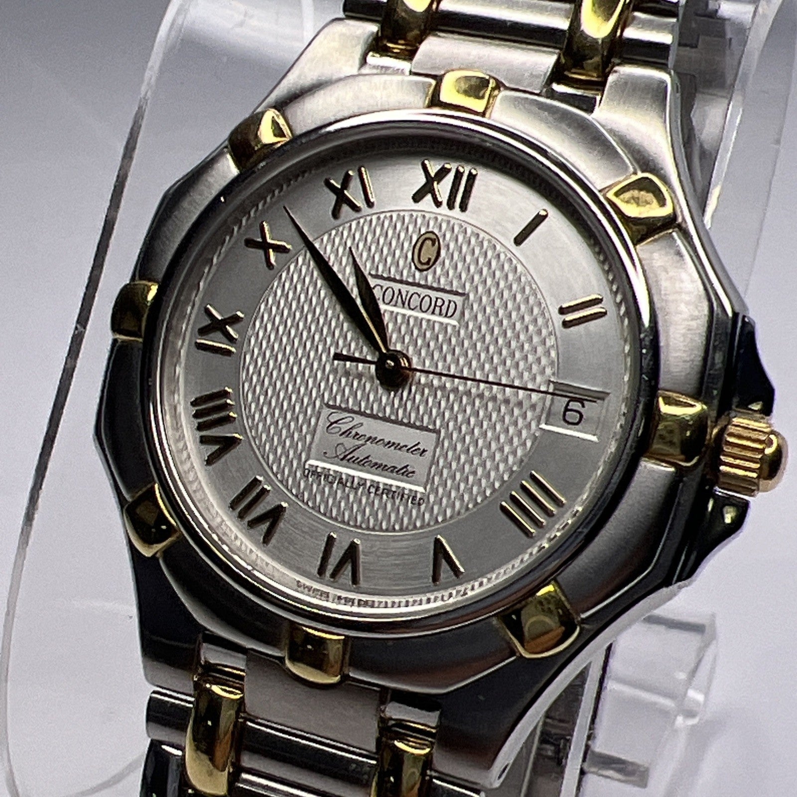 Concord Saratoga Chronometer COSC Automatic 15.D4.234 36mm Two Tone Date Watch