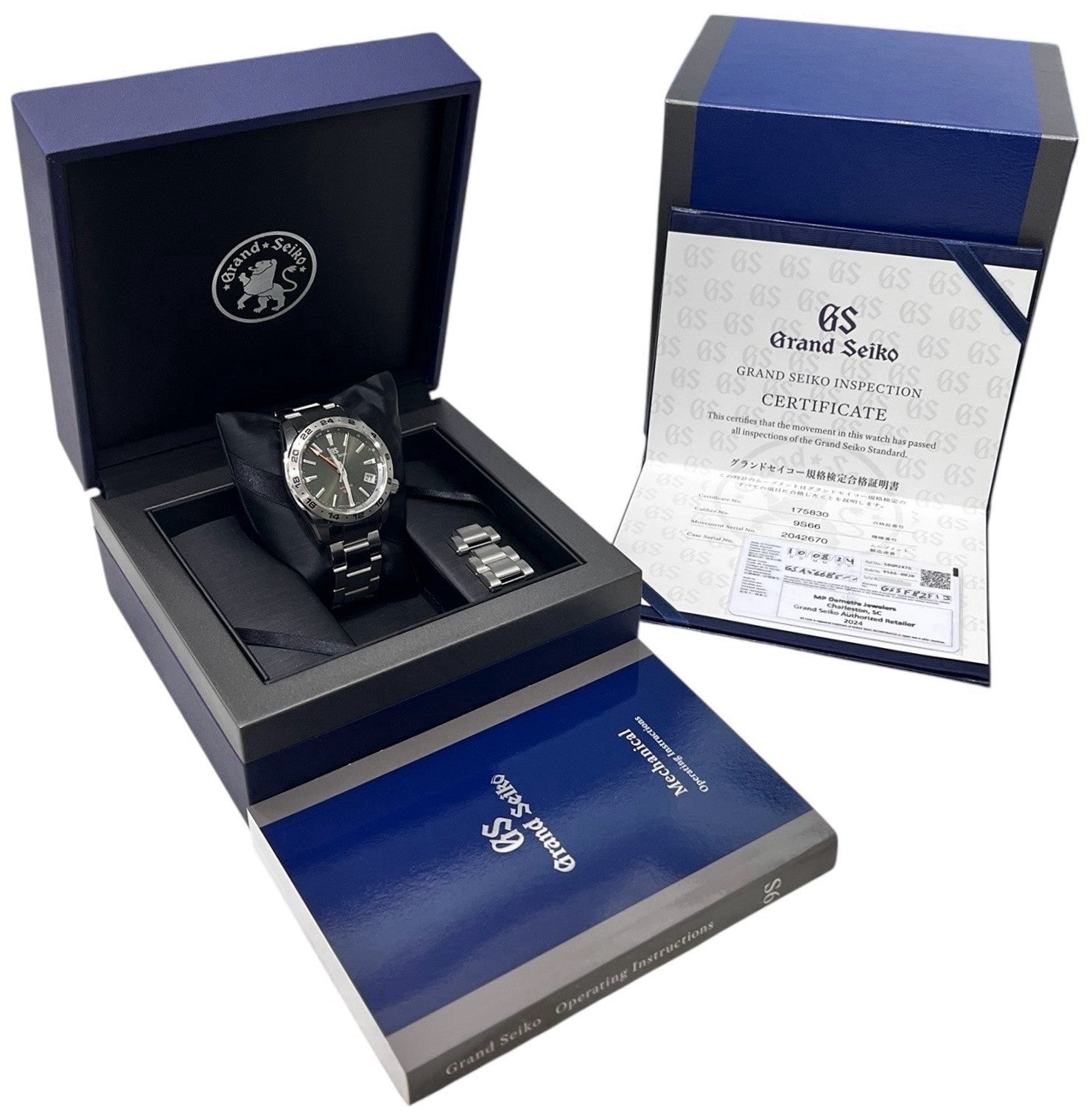 Grand Seiko Stainless Steel Green Dial 40.5mm Automatic Men's Watch SBGM247
