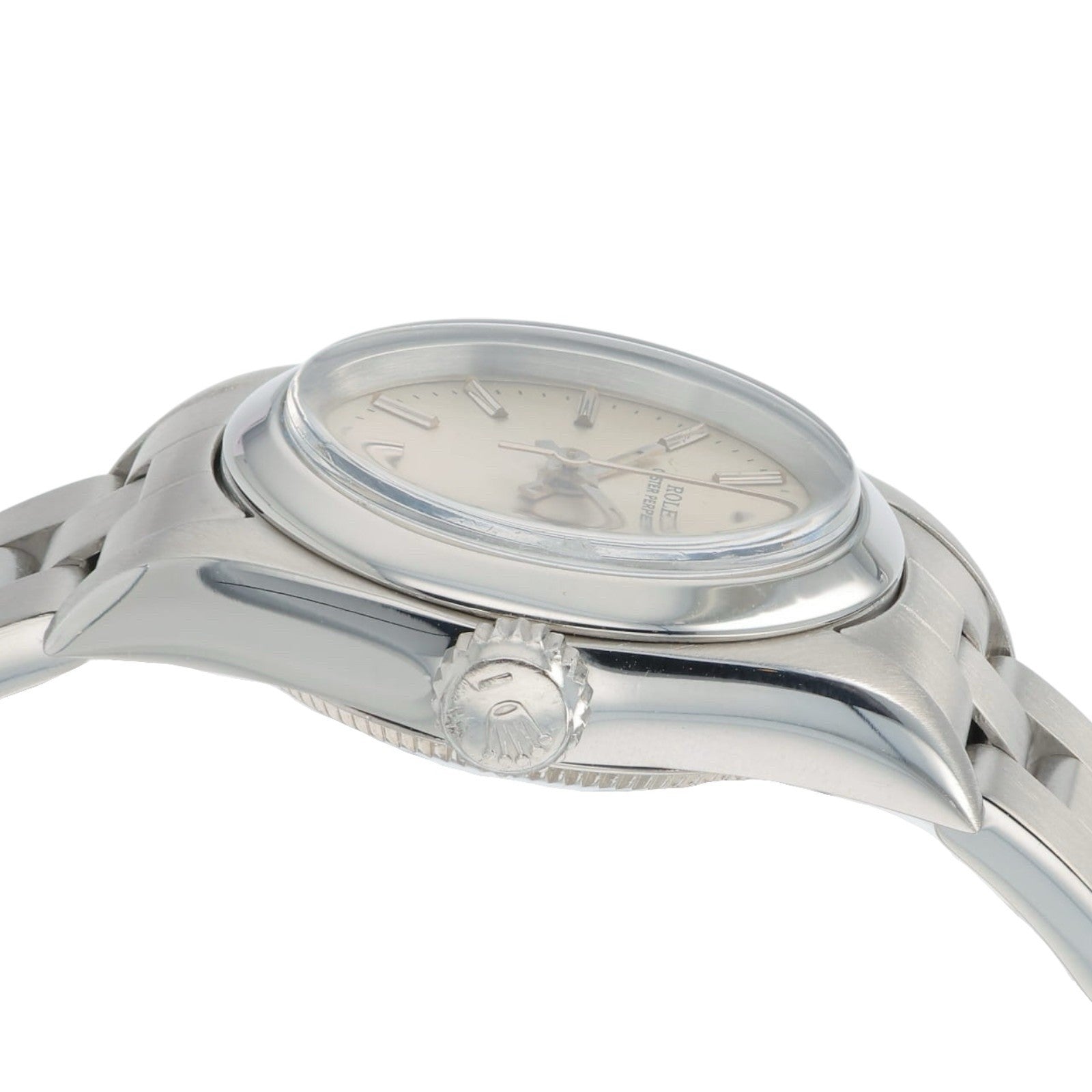 Rolex Oyster Perpetual Stainless Steel Silver Dial 24mm Automatic Womens 67180