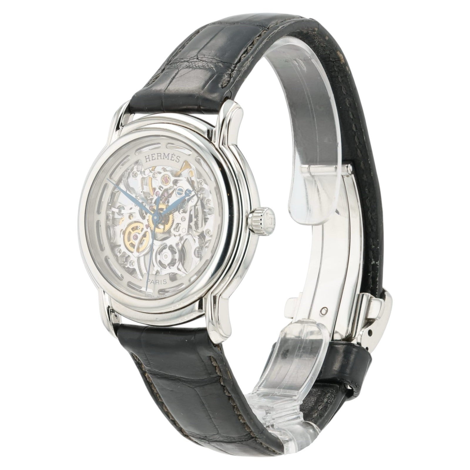 Hermes Sesame Skeleton Dial Stainless Steel 36mm Automatic Men’s Watch SM1.710