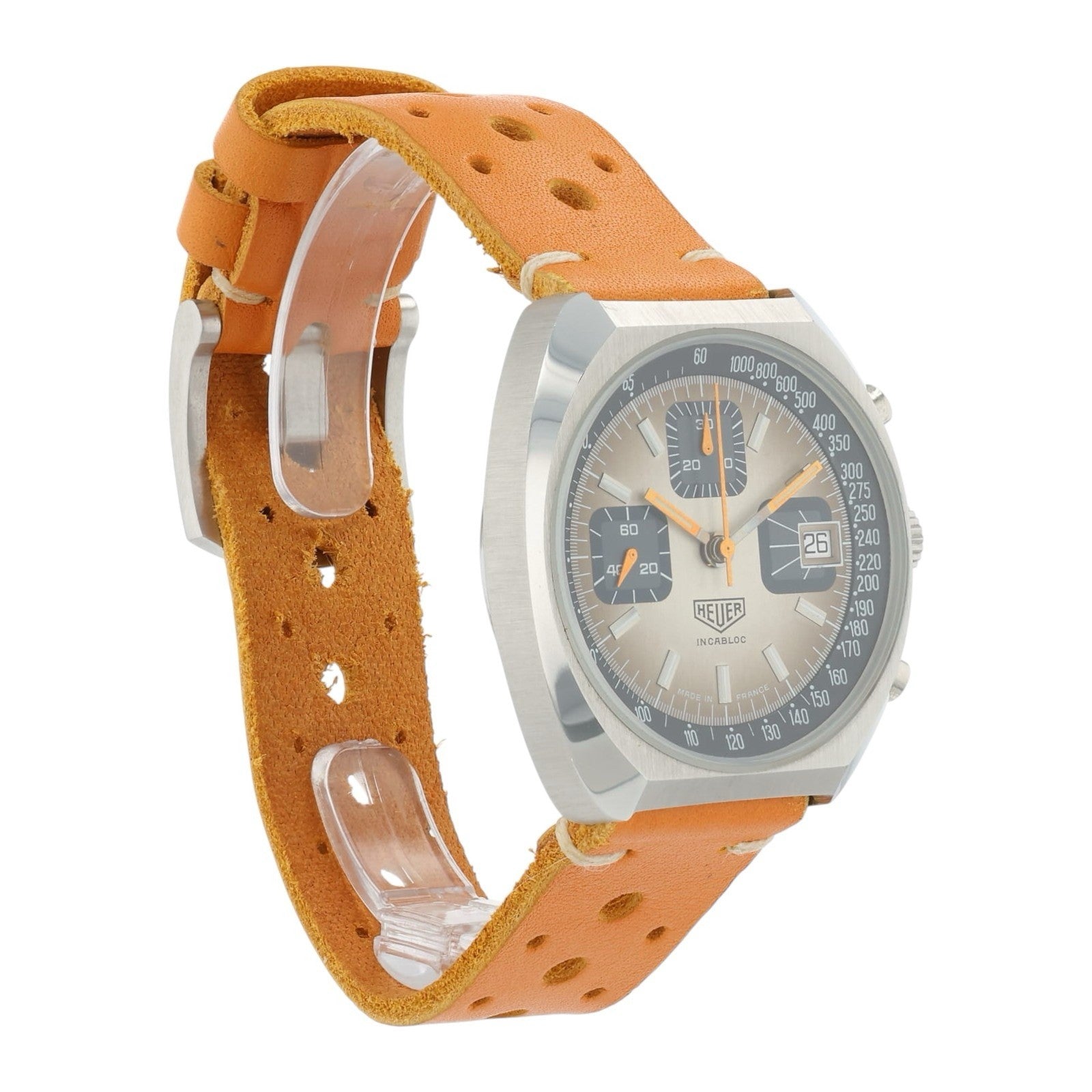 Heuer Stainless Steel Brown Dial 42mm Manual Wind Movement Men’s Watch 1614