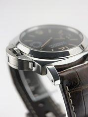 Panerai Luminor Stainless Steel Black Dial 44mm Manual Wind Mens Watch PAM00590