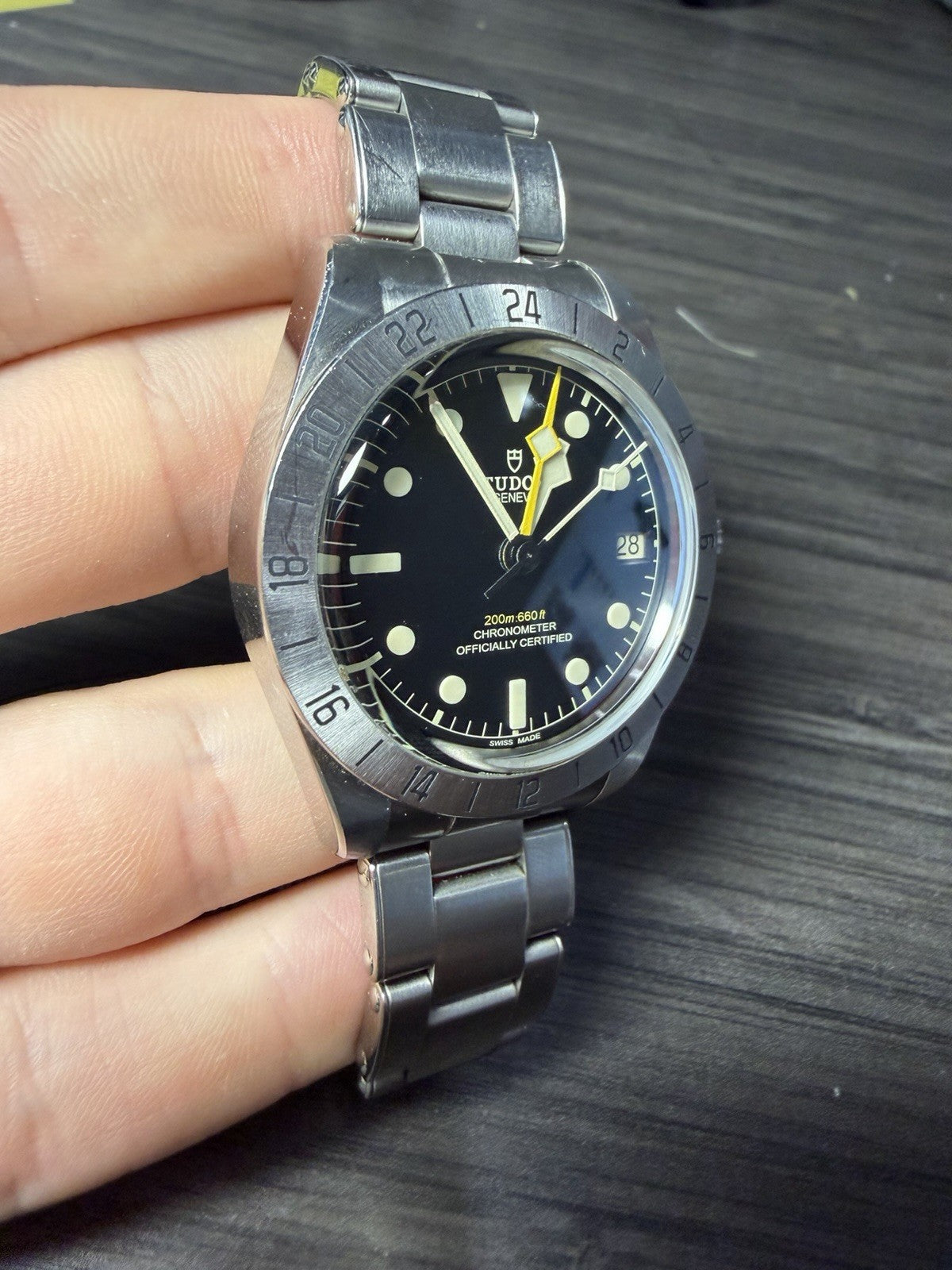 2022 Tudor Black Bay Pro Stainless Steel GMT Mens Black Dial Watch 79470
