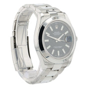 Rolex Datejust Black Dial Stainless Steel 41mm Automatic Men’s Watch 116300