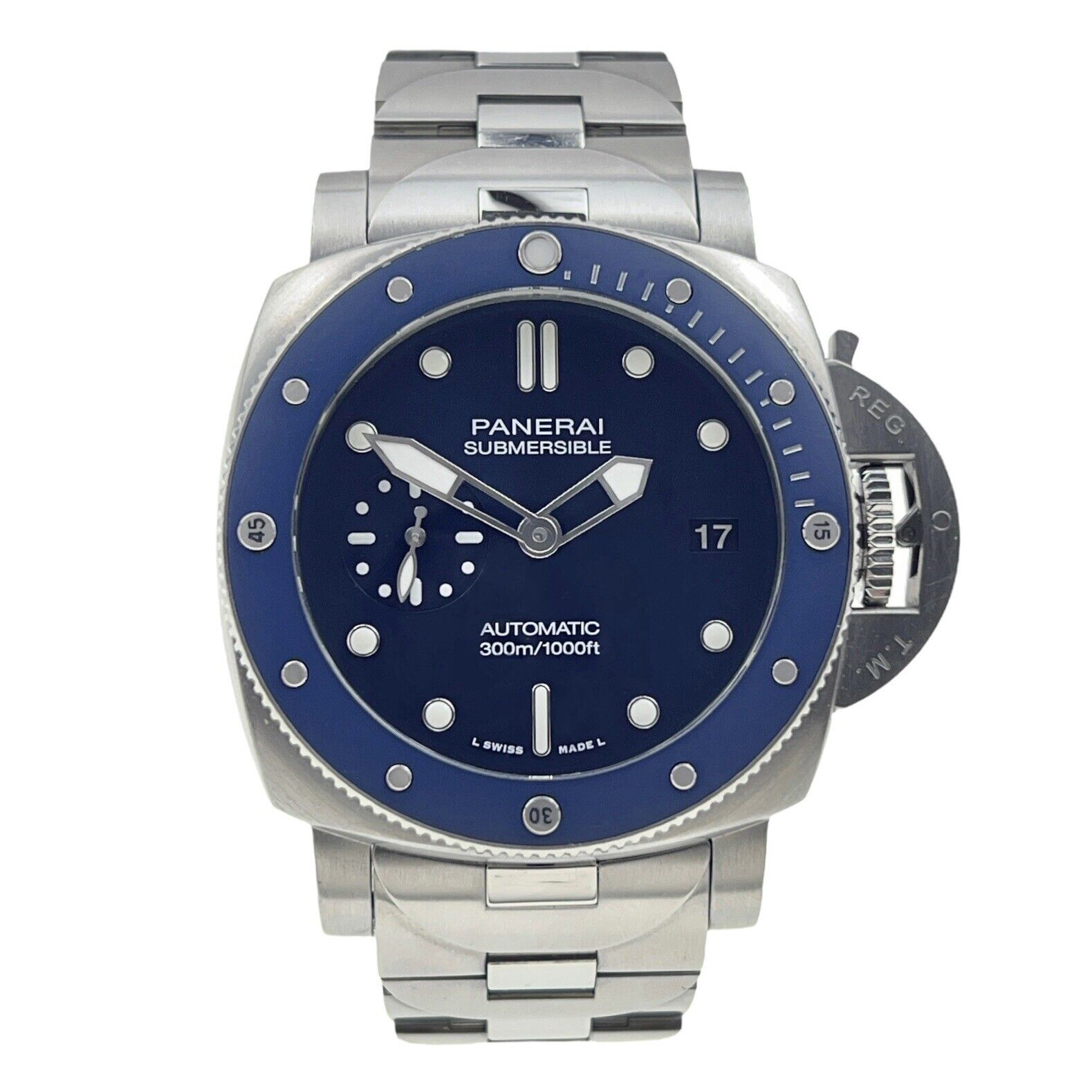 Panerai Luminor Submersible Steel Blue 42mm Automatic Men’s Watch PAM01068