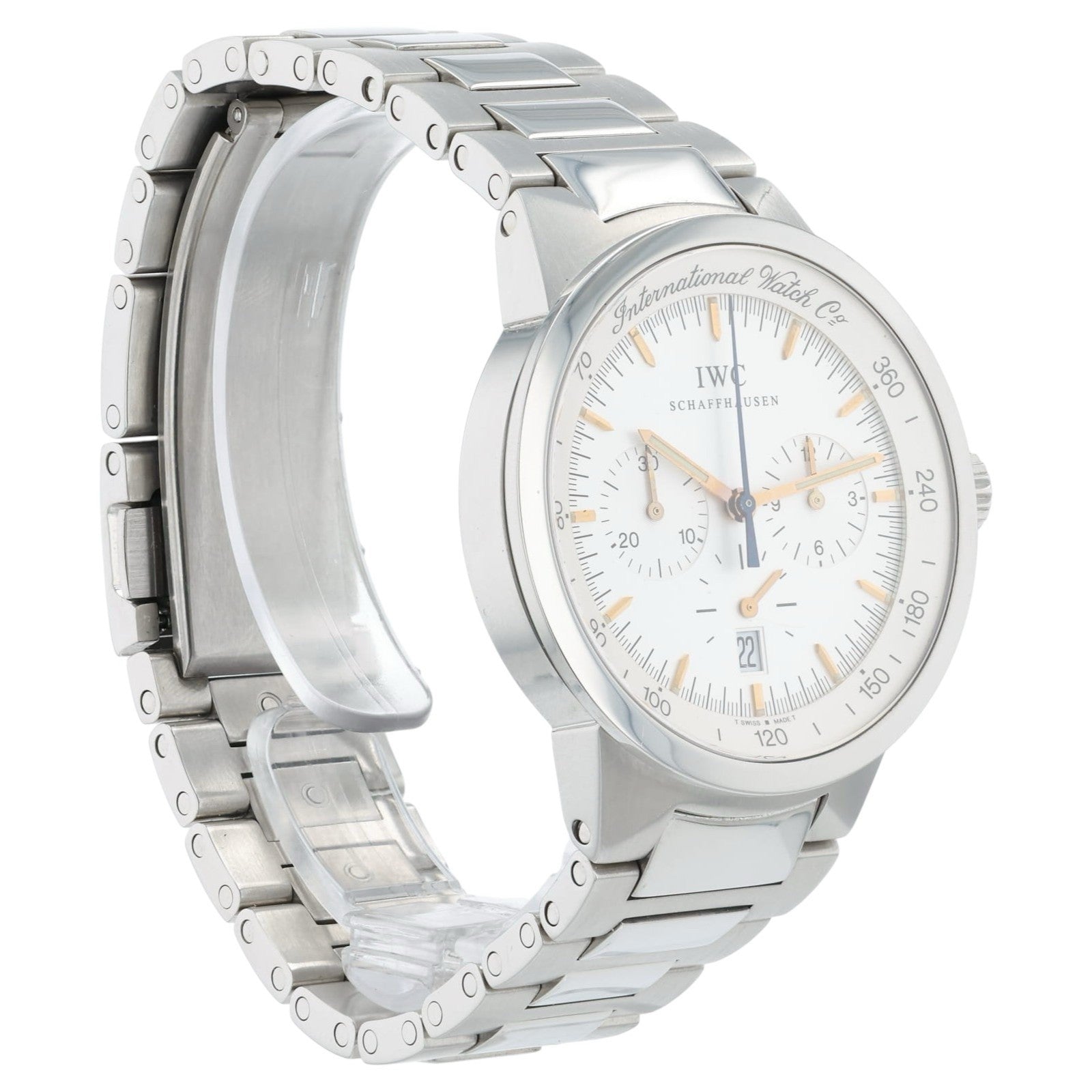 IWC GST Chronograph Silver Dial Stainless Steel 36.5mm Quartz Men’s IW372703