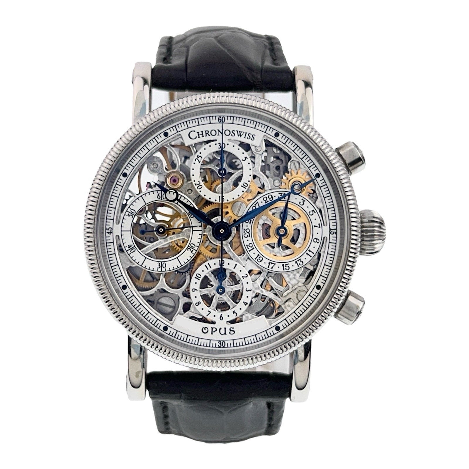 Chronoswiss Opus Stainless Steel Skeleton Dial 38mm Automatic Mens Watch CH7523