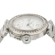 Cartier Pasha White Dial Steel 35mm Auto Diamond Bezel Unisex Watch 2324