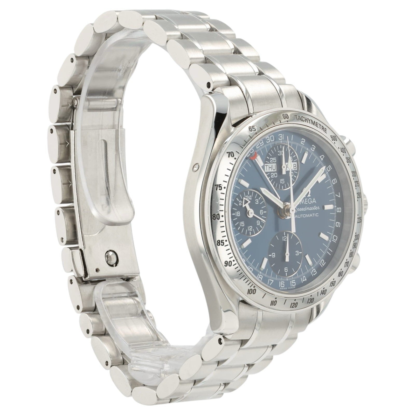 Omega Speedmaster Blue Dial Stainless Steel 39mm Automatic Mens Watch 3523.80.00