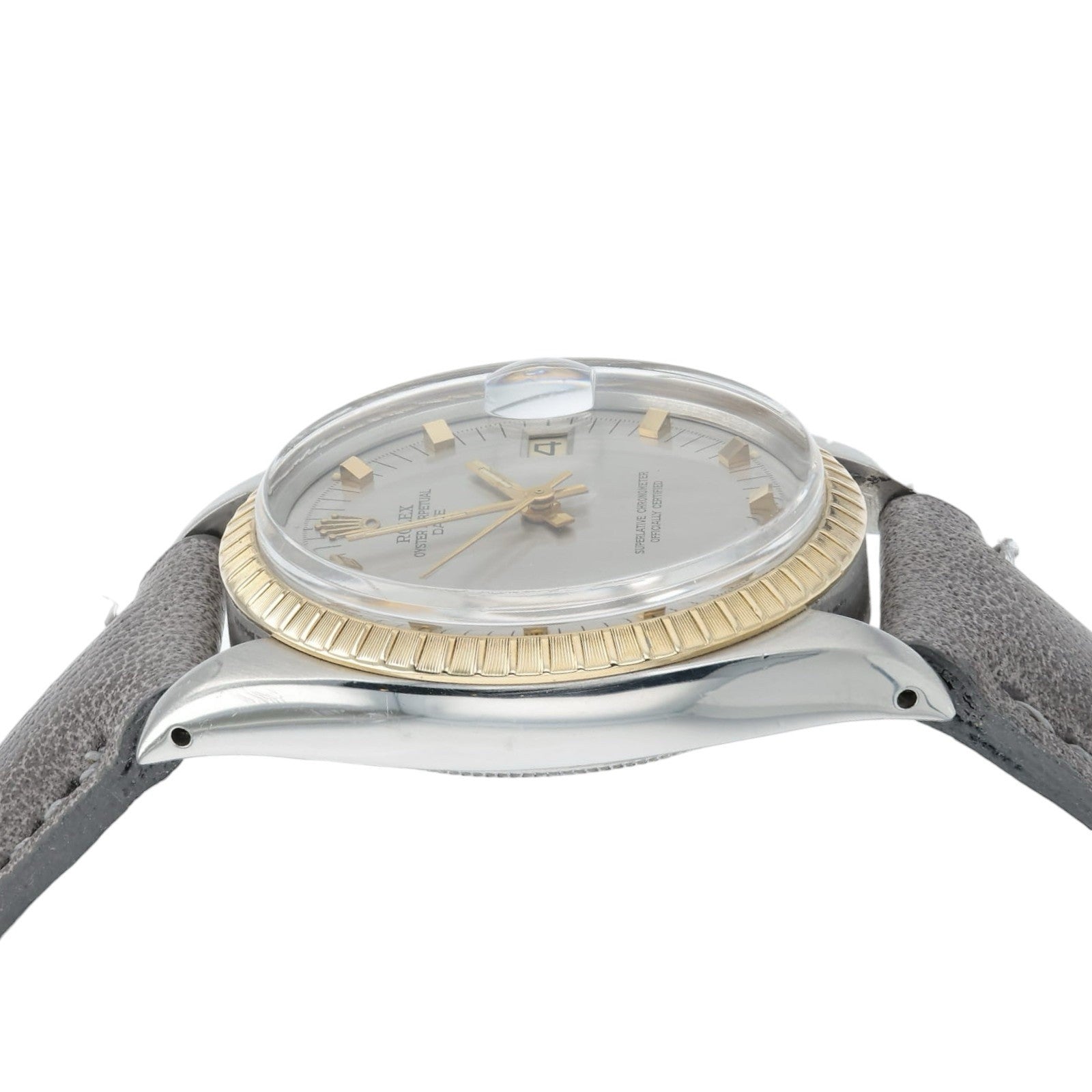 Rolex Date Silver Dial Gold And Steel Silver Dial 34mm Automatic Mens Watch 1505