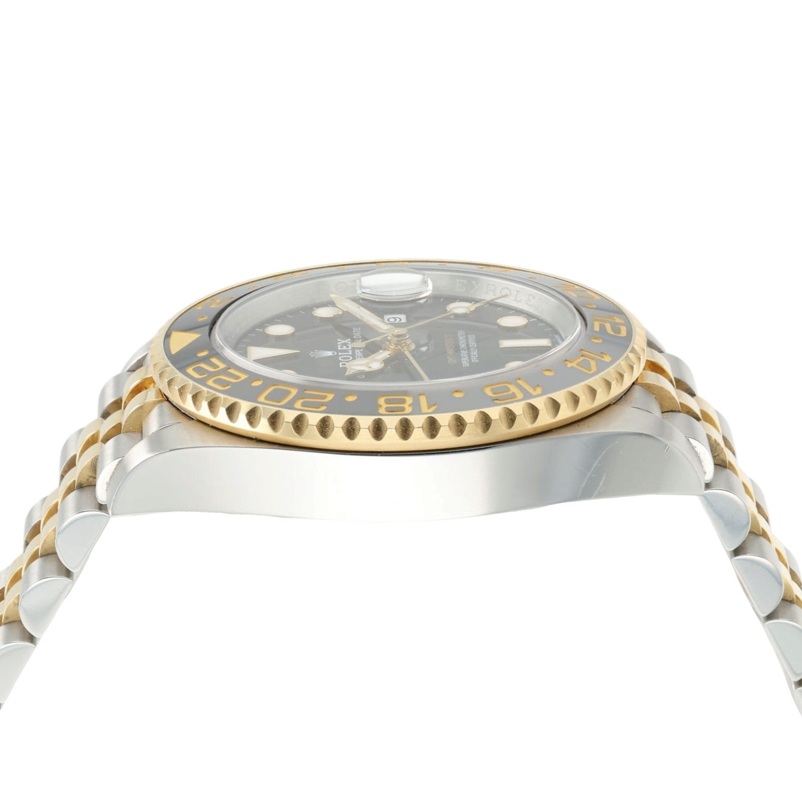 Rolex GMT Two-Tone Black Dial Gold & Steel 40mm Automtic Mens Watch 126713GRNR