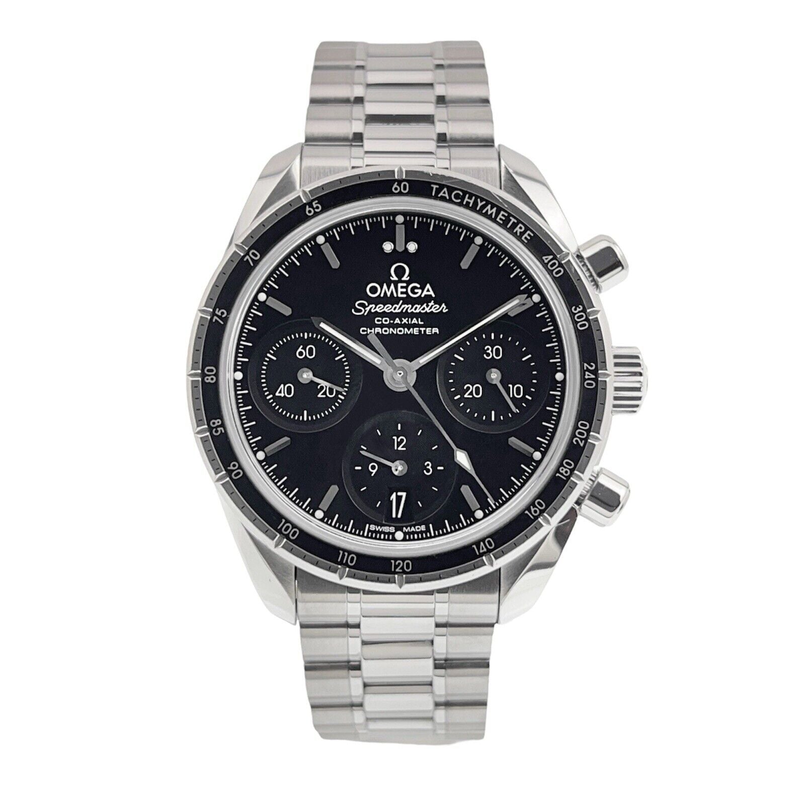 Omega Speedmaster Stainless Steel Black Dial 38mm Auto Men's 324.30.38.50.01.001