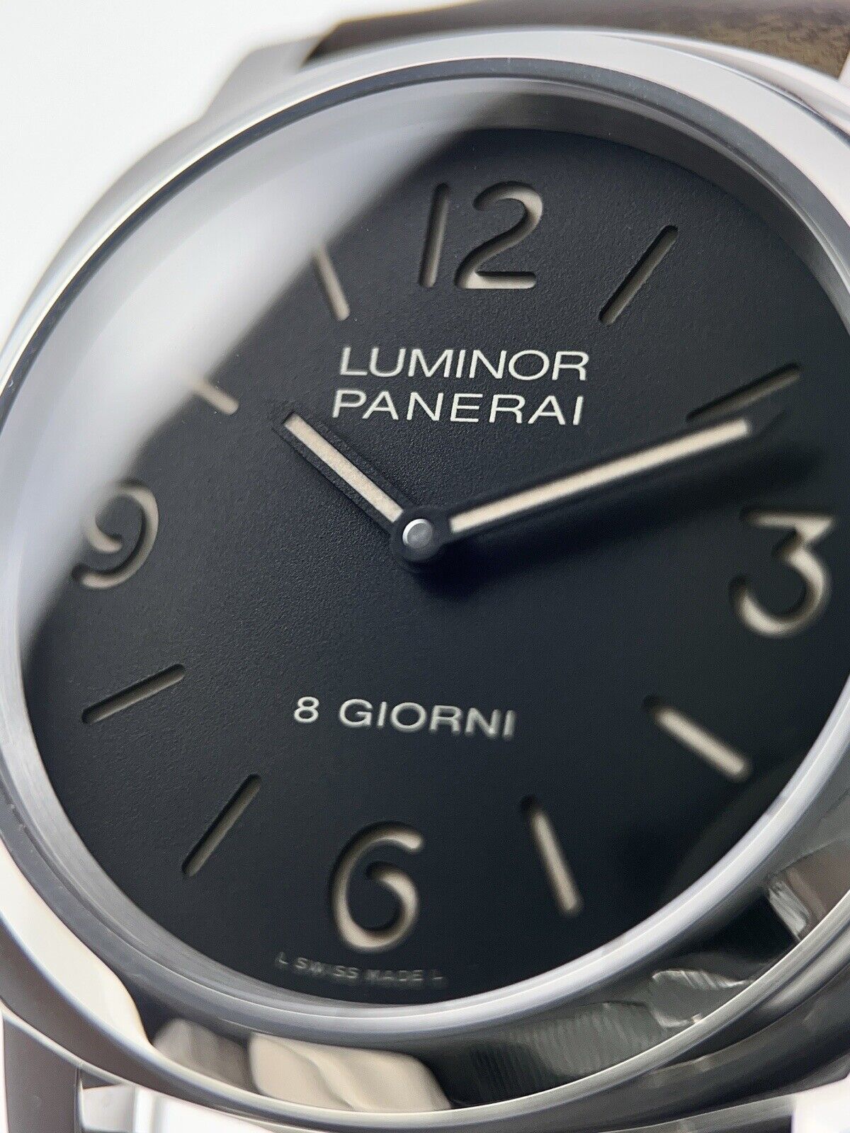 Panerai Luminor Base 8 Days Steel Black 44mm Manual Wind Men’s Watch PAM00914