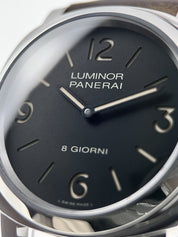 Panerai Luminor Base 8 Days Steel Black 44mm Manual Wind Men’s Watch PAM00914