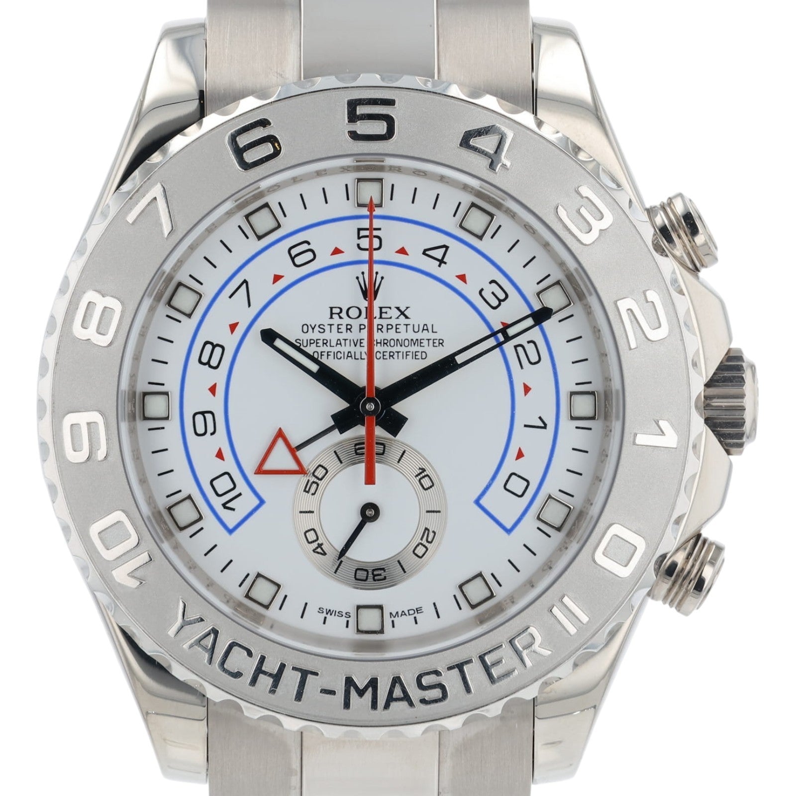 Rolex Yacht-Master II White Dial 18k White Gold 44mm Automatic Mens Watch 116689